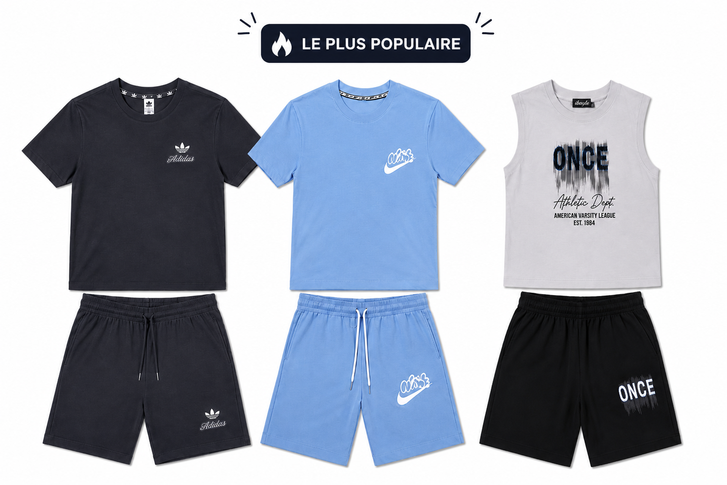 Pack Trio - 3 ensembles - 499 DH🔥= 166 DH l'ensemble