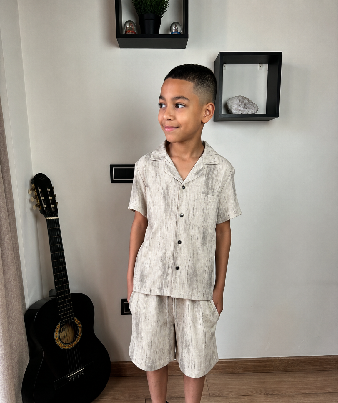 Ensemble chemise en lin 2 pièce