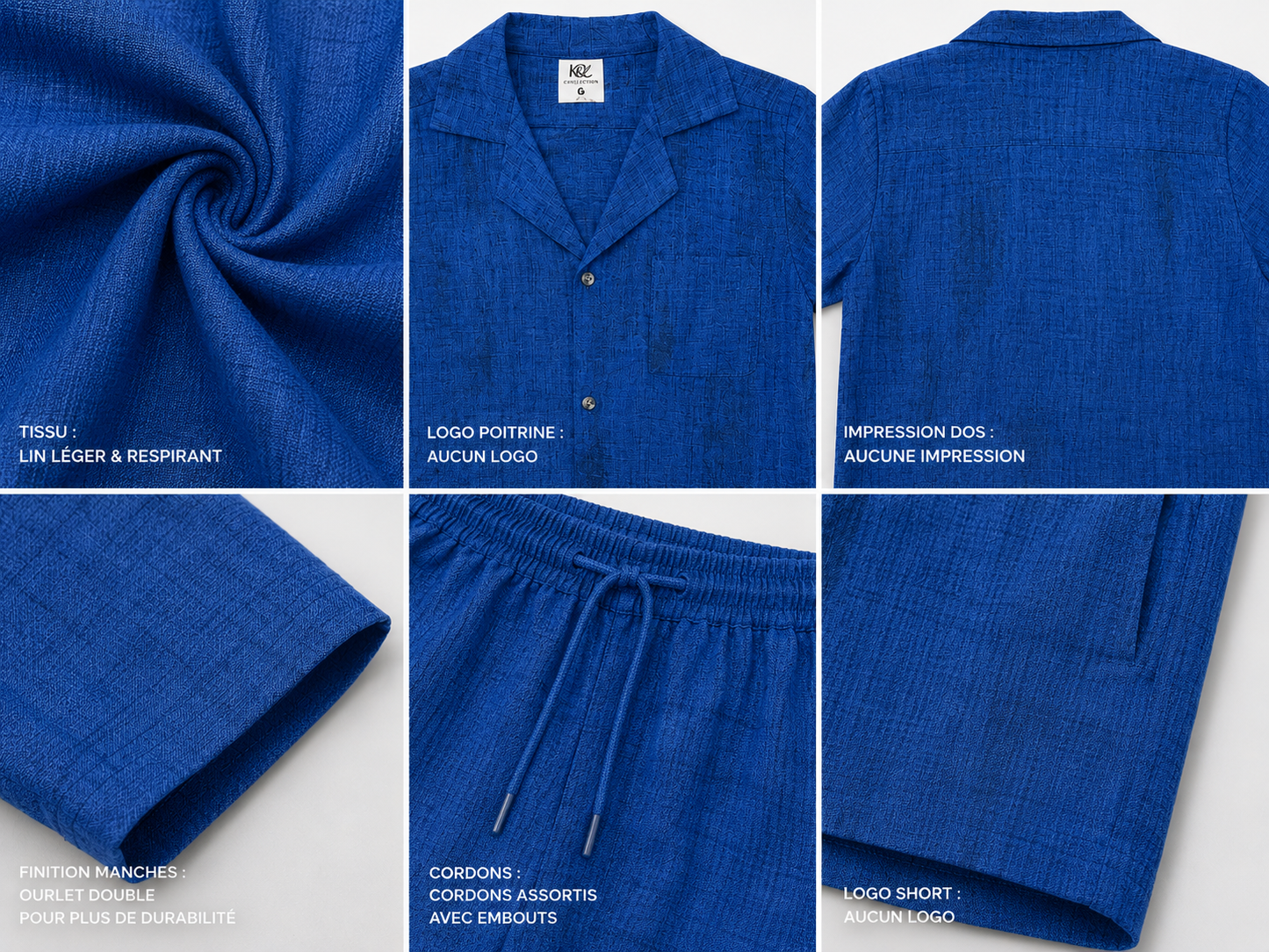 Ensemble chemise en lin 2 pièce