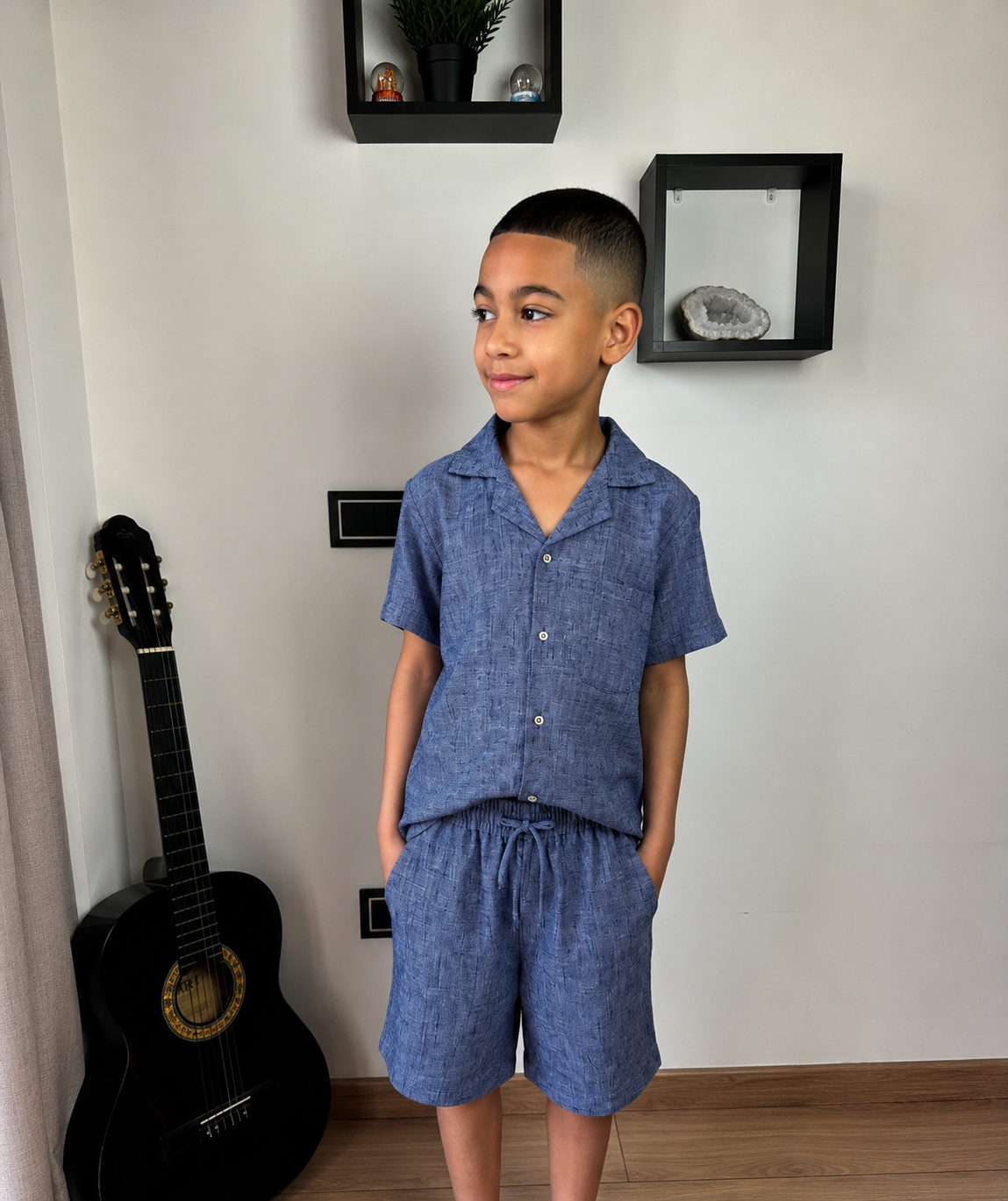 Ensemble chemise en lin 2 pièce