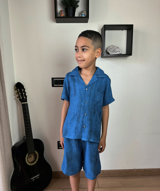 Ensemble chemise en lin 2 pièce