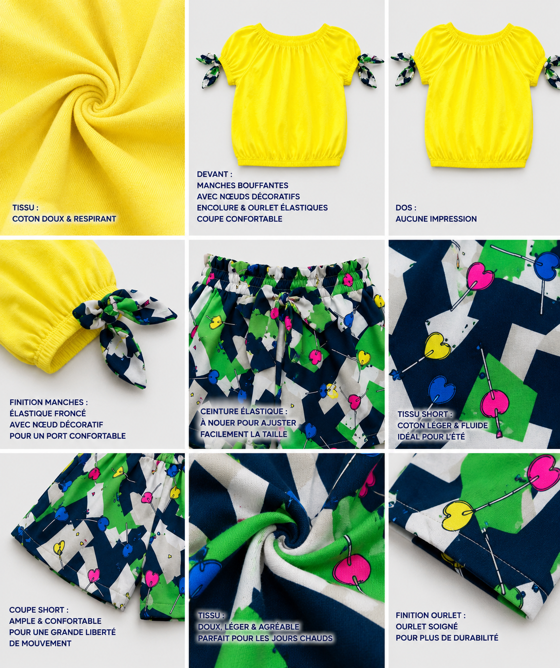 Ensemble short imprimé