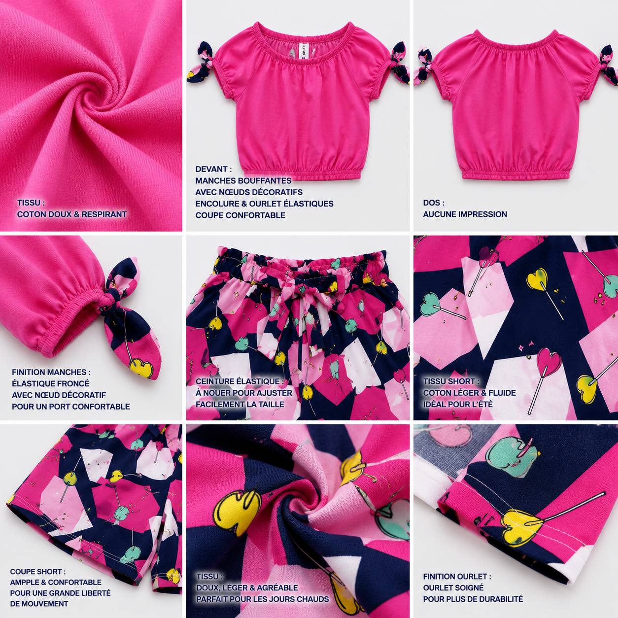 Ensemble short imprimé