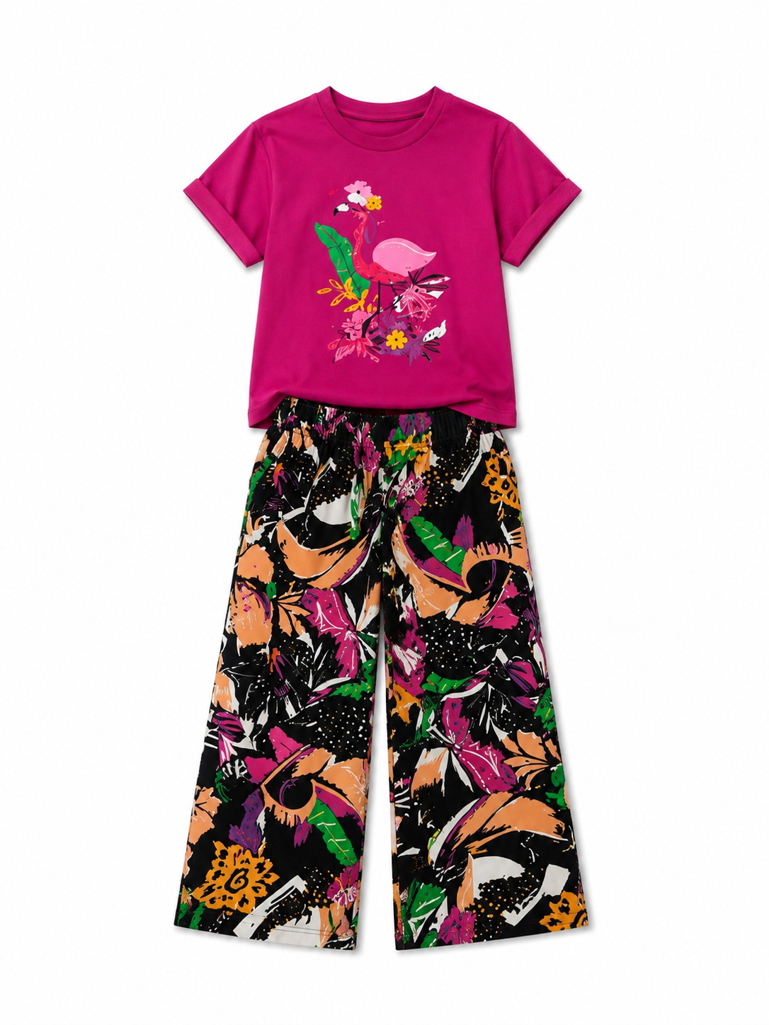 Ensemble 2 piece FLAMINGO TROPICAL