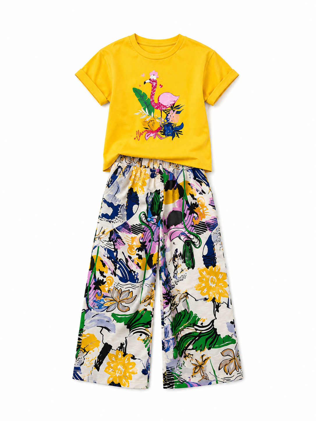 Ensemble 2 piece FLAMINGO TROPICAL