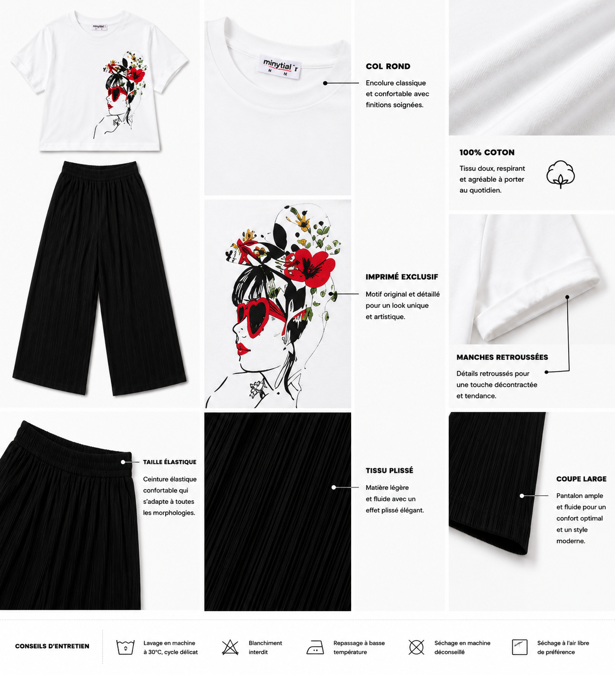 Ensemble 2 piece FLOWER GIRL Pack Trio