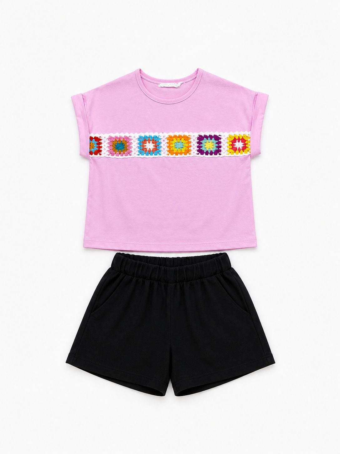 Ensemble short brodé