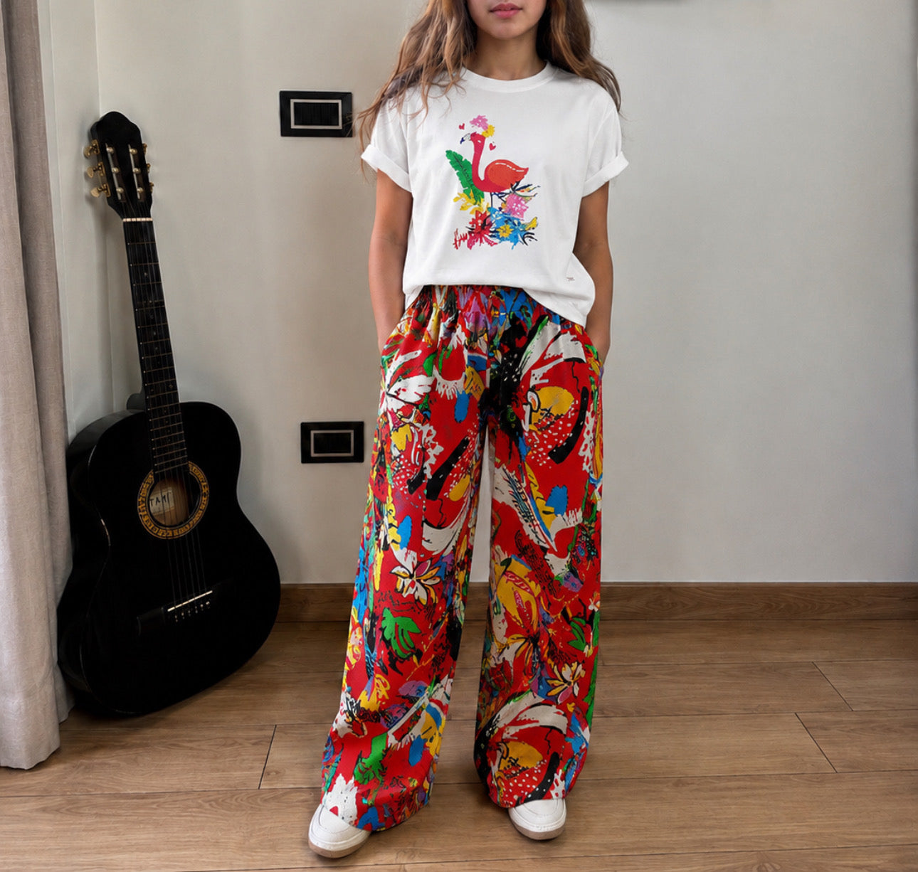Ensemble 2 piece FLAMINGO TROPICAL
